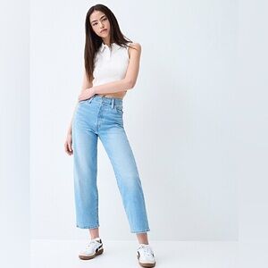 LEVI'S Light Indigo Straight Leg Ribcage Ankle Jeans W 28 L 27